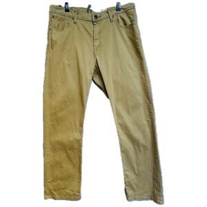Wrangler Stretch Twill Straight 5 Fit Pocket Pant Men 34x32 Brushed Almond Gold